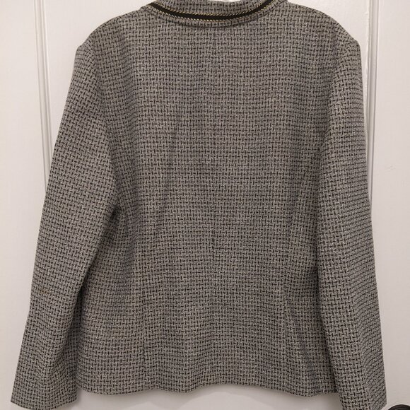 Vintage Koret Black Gray Houndstooth Blazer Jacket Sz 14/L Retro - Picture 2 of 9